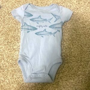 Shark “mighty cute” onesie